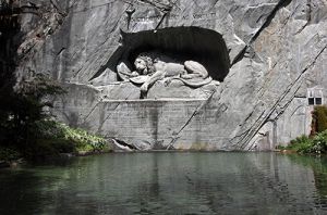 Sleeping Lioness Monument for Swiss Guards  Lucerne